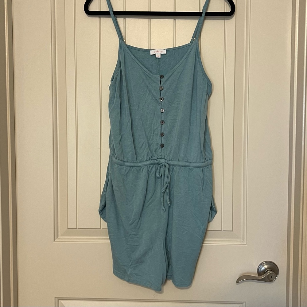 Dusty Teal PJ Romper